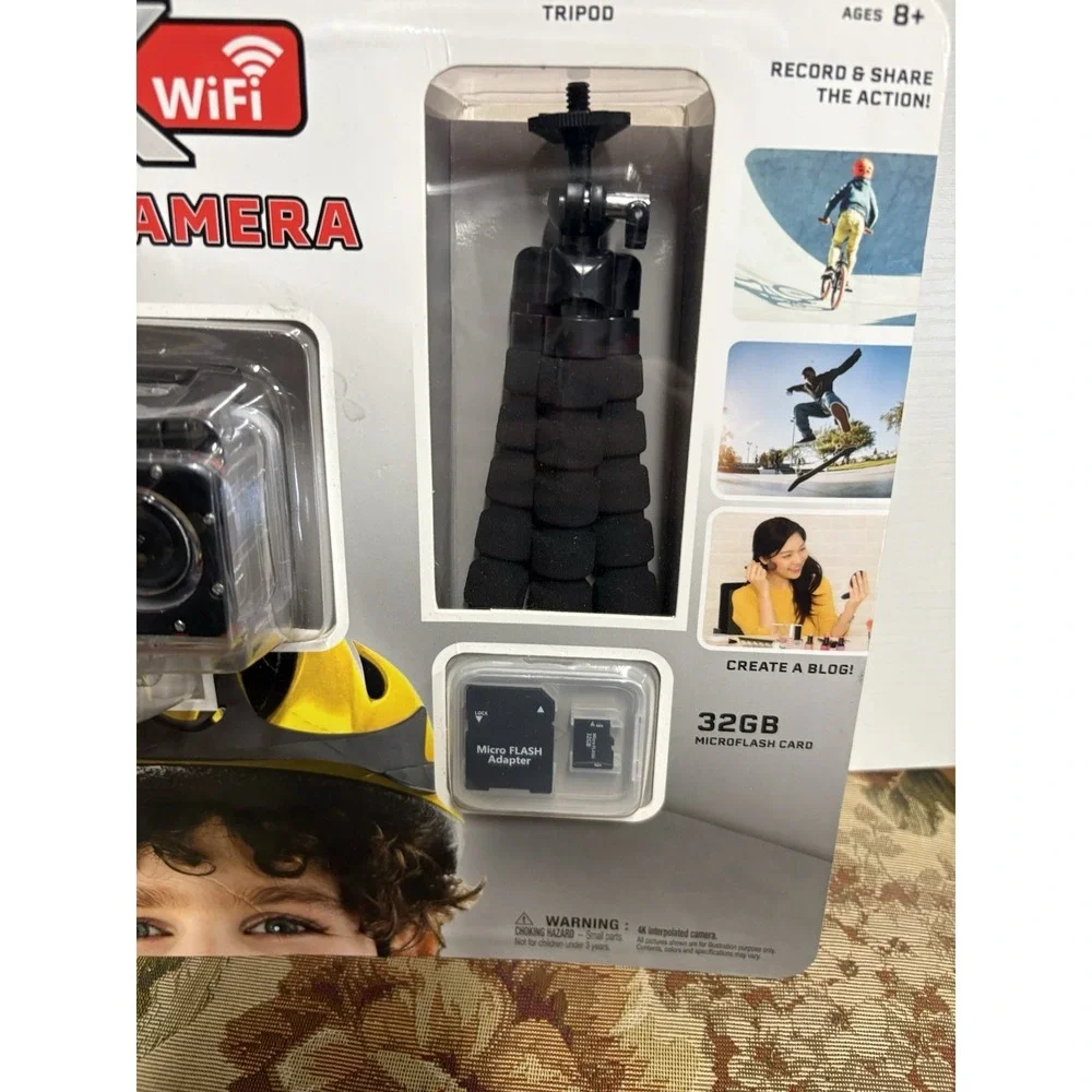 New Open Box Explore‎ One 4K Wifi Action Camera Floating Handle 32GB